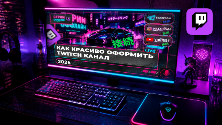 Оформление Twitch Киберпанк